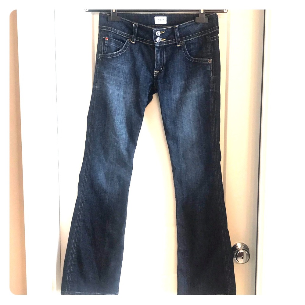Hudson “Signature” Petite Bootcut Jeans, size 27